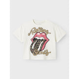 Name It Cloud Dancer Nkffarda Rollingstones Ss Nreg Topp Unv