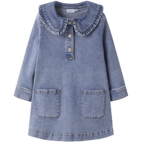 Name It Medium Blue Denim Nmfgia Dnm Ls Klänning 2221-Iz D