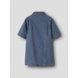 Name It Medium Blue Denim Nkfgianna 2/4 Dnm Klänning 2221-Iz D