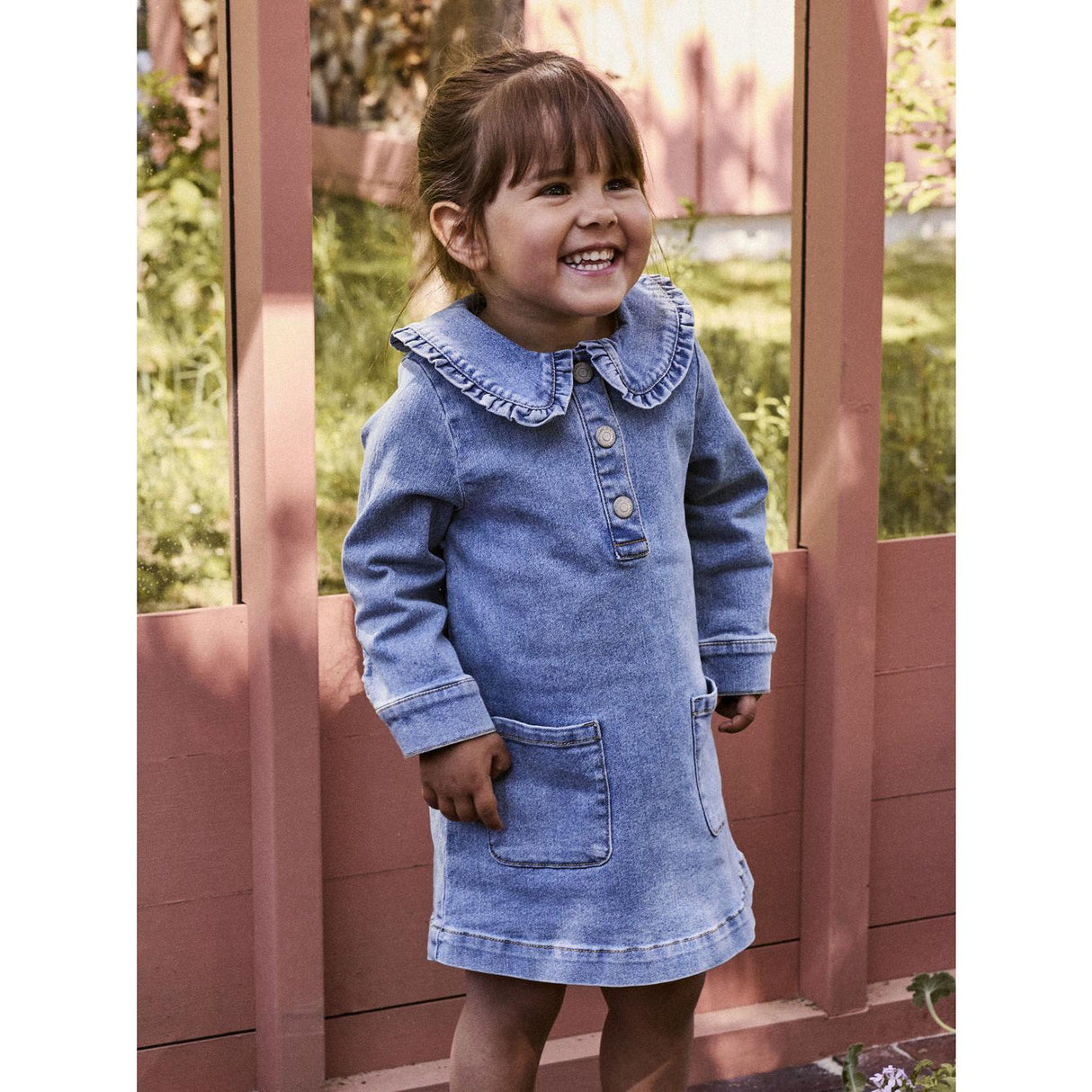 Name It Medium Blue Denim Nmfgia Dnm Ls Klänning 2221-Iz D