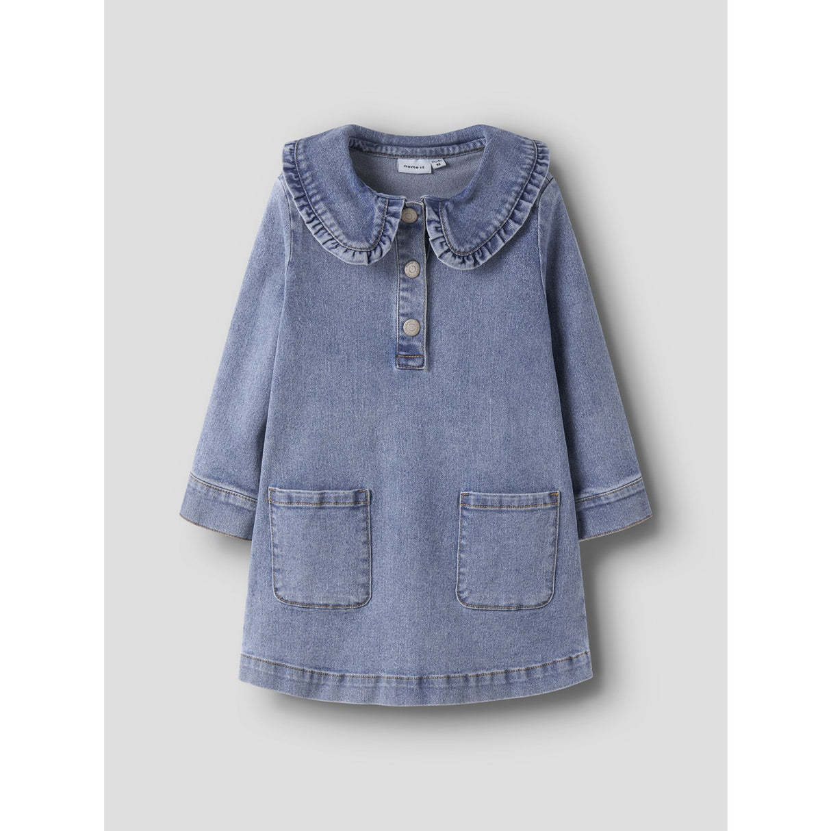 Name It Medium Blue Denim Nmfgia Dnm Ls Klänning 2221-Iz D