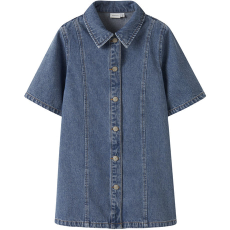 Name It Medium Blue Denim Nkfgianna 2/4 Dnm Klänning 2221-Iz D