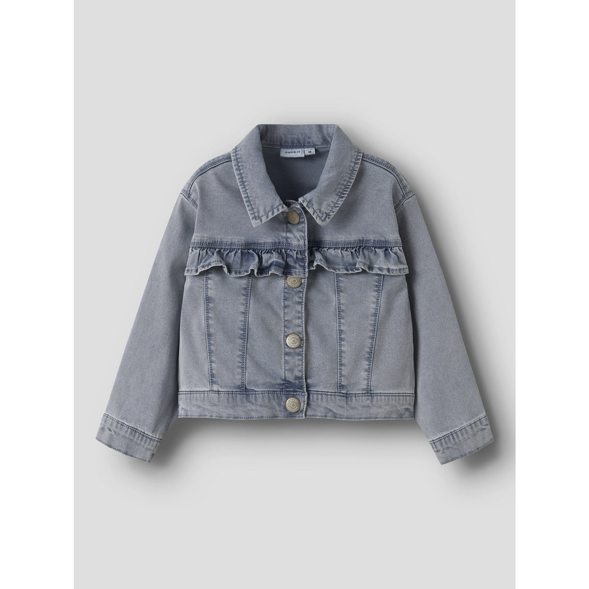 Name It Light Blue Denim Nmfjulia Dnm Frill Jacka 6006-Yb F