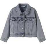 Name It Light Blue Denim Nmfjulia Dnm Frill Jacka 6006-Yb F
