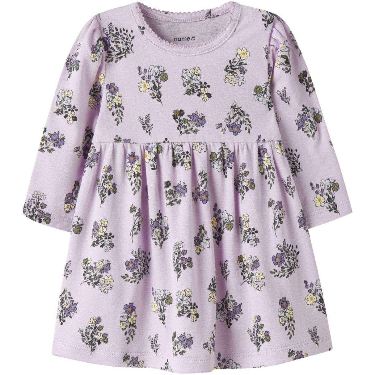 Name It Lavender Fog Nbfdoritta Ls Klänning