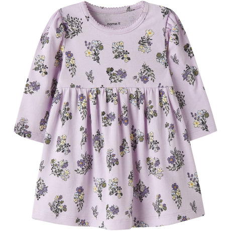 Name It Lavender Fog Nbfdoritta Ls Klänning