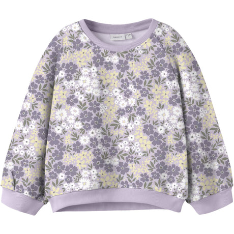 Name It Lavender Fog Nmfdartia Ls Nreg Sweat Unb