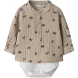 Name It Chateau Gray Nbmdutty Ls Skjorta Body