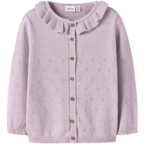 Name It Lavender Fog Nmfdiame Ls Stickad Card