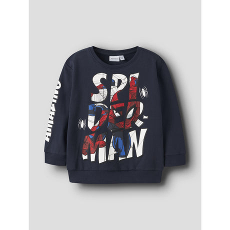 Name It Navy Blazer Nmmfloyd Spider Nreg Sweat Bru Mar