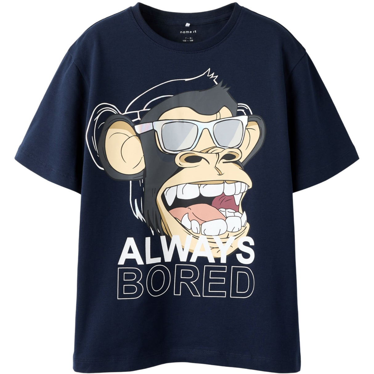 Name It Navy Blazer Nkmfaddy Bod Ss Nreg Topp Box Sky