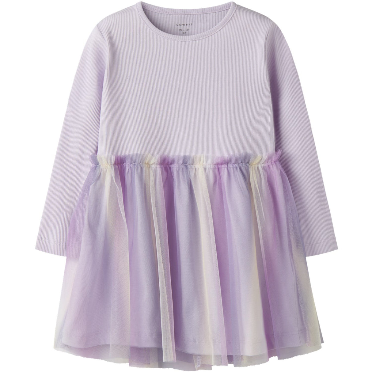 Name It Lavender Fog Nmfdotiana Ls Klänning