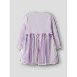 Name It Lavender Fog Nmfdotiana Ls Klänning