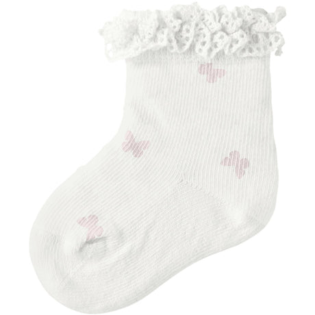 Name It Cloud Dancer Nbffutterfly Strumpor