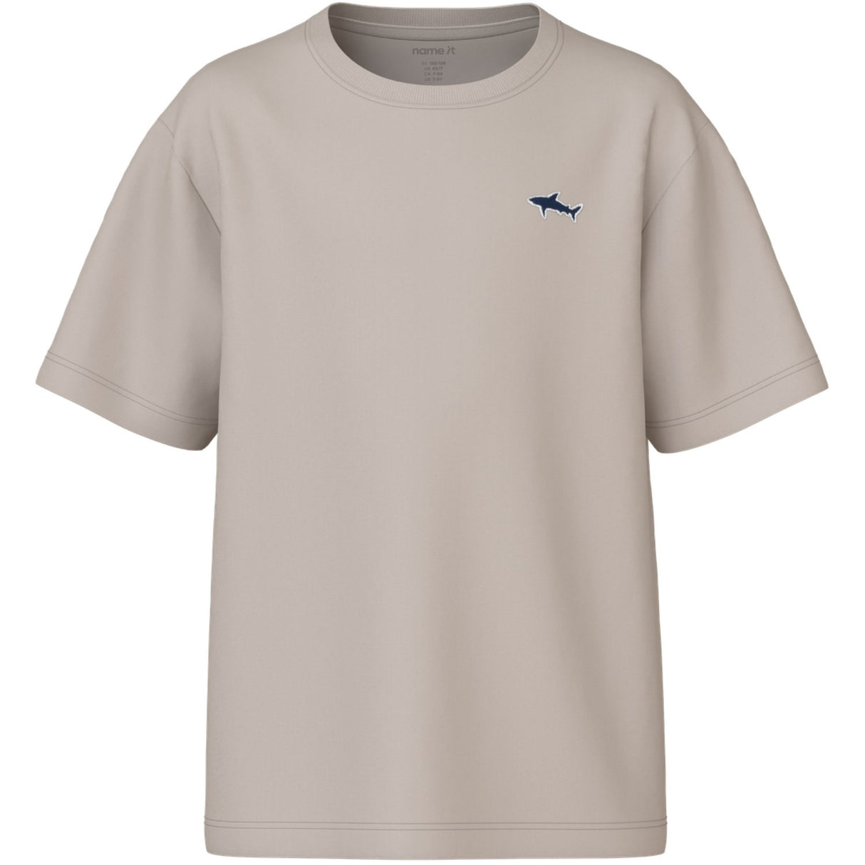 Name It Chateau Gray Shark Embroidery Nkmvimpel Ss Nreg Topp