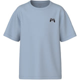 Name It Blue Fog Controller Embroidery Nkmvimpel Ss Nreg Topp