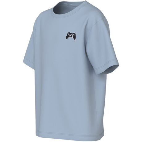 Name It Blue Fog Controller Embroidery Nkmvimpel Ss Nreg Topp