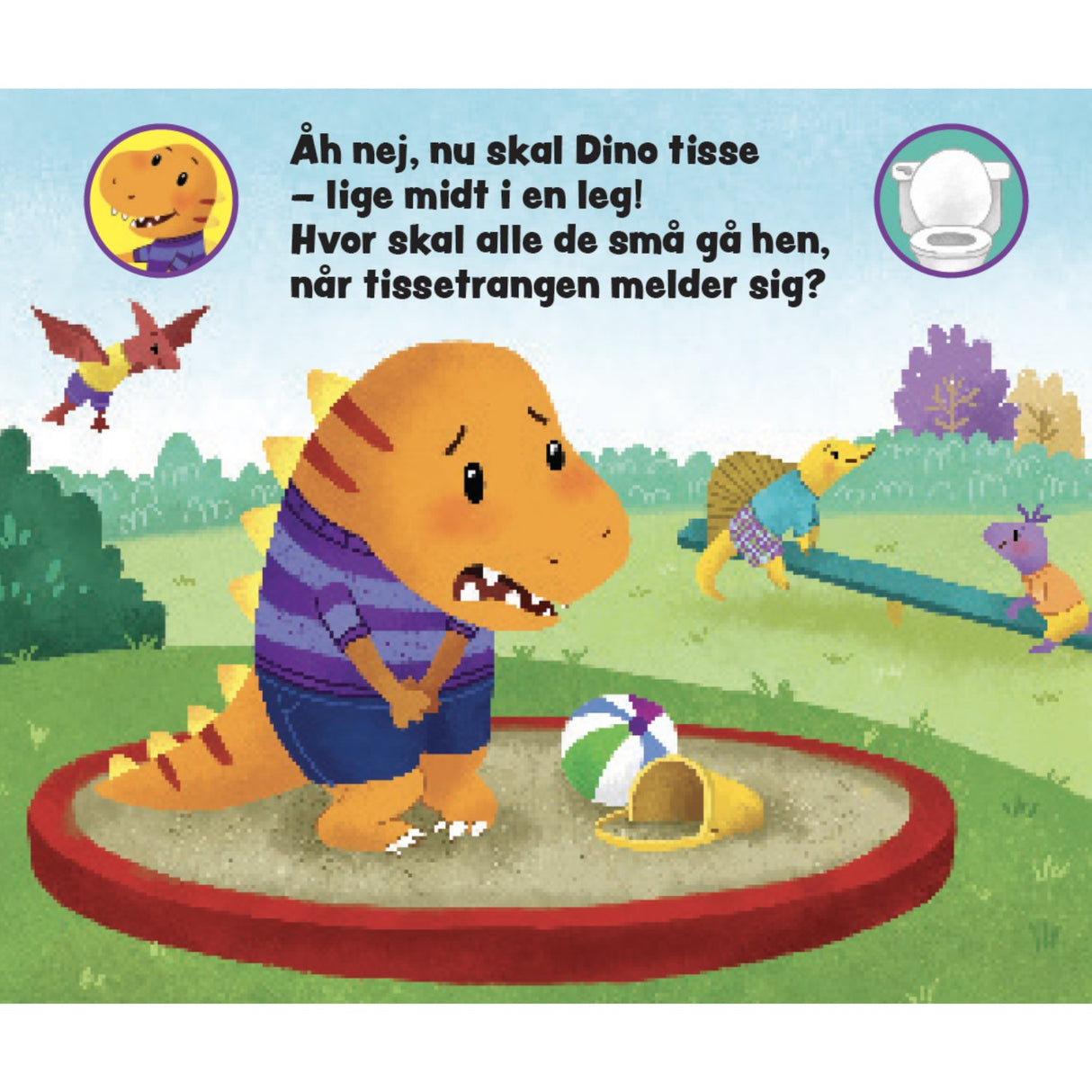 Forlaget Tukan Papbog Med Håndtag: Lille Dino Skal På Toilettet!