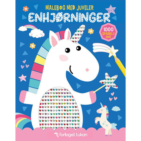 Forlaget Tukan Målarbok Med Juveler: Enhjørninger