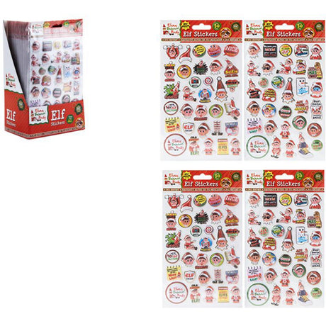 Elves Behavin' Badley Puffy Elf Stickers 30 Pcs 2 Asst. CDU