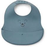 LIEWOOD Mr Bear Dove Blue / Whale Blue Ember Printed Haklapp 2-pack