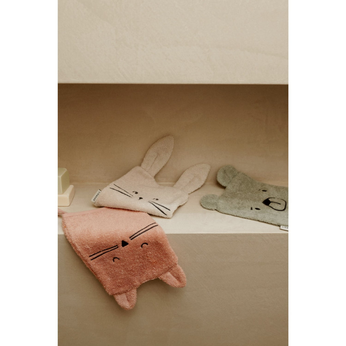 LIEWOOD Dove Blue Mix Sylvester Classic Washcloth 3-Pack