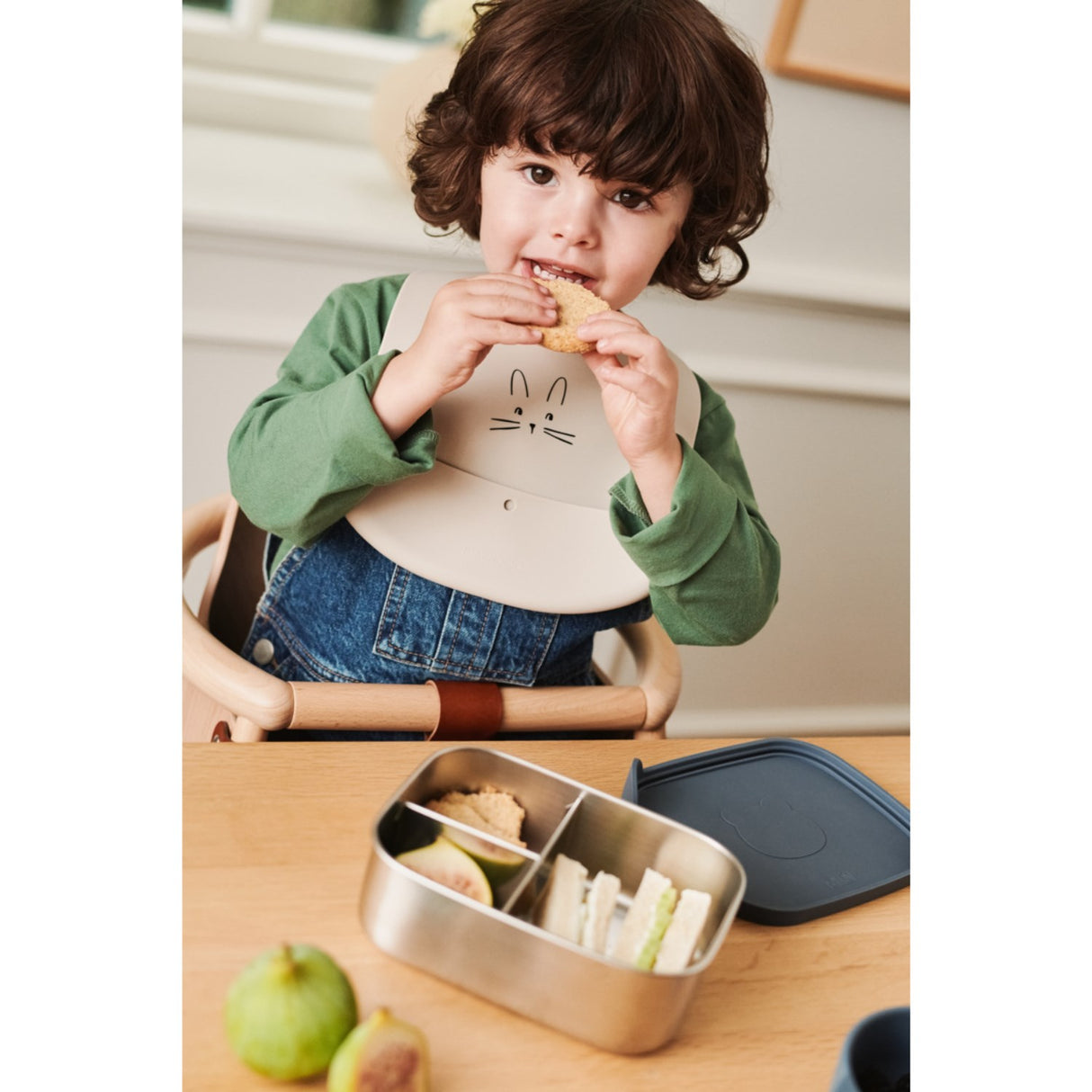 LIEWOOD Rabbit Sandy / Oat Ember Printed Haklapp 2-pack