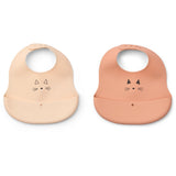 LIEWOOD Cat Appleblossom / Tuscany Rose Ember Printed Haklapp 2-pack