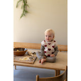 Wheat Offwhite Melange Jacquard Väst Gaby