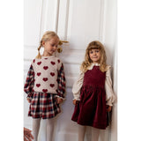 Wheat Offwhite Melange Jacquard Väst Gaby