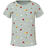 Name It Pale Aqua Fruit Flowers Nmfvemia Aop Ss Slim Topp