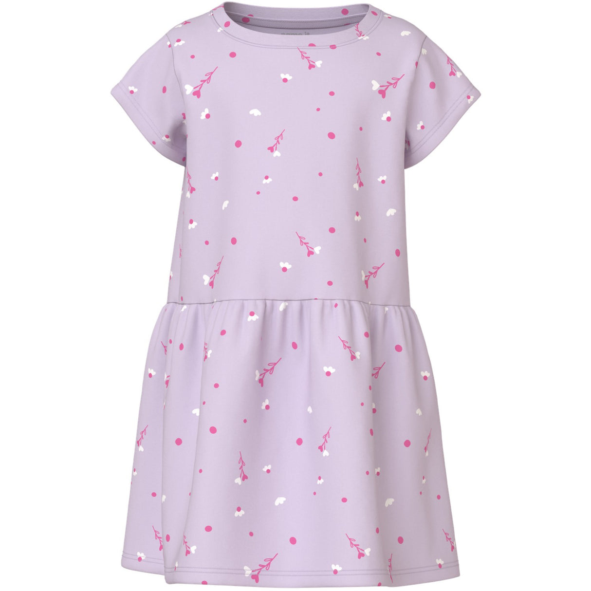 Name It Lavender Fog White Florals Nmfvilinse Capsl Klänning