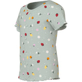Name It Pale Aqua Fruit Flowers Nmfvemia Aop Ss Slim Topp