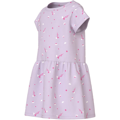 Name It Lavender Fog White Florals Nmfvilinse Capsl Klänning