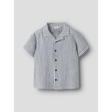Name It Vintage Indigo Cloud Dancer Nkmfedenis Ss Nreg Skjorta