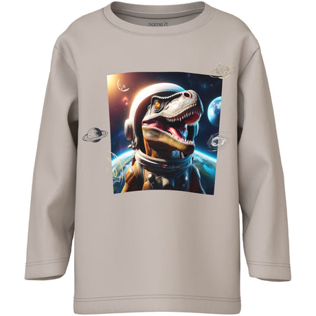 Name It Chateau Gray Space Dino Nmmvoto Ls Nreg Topp