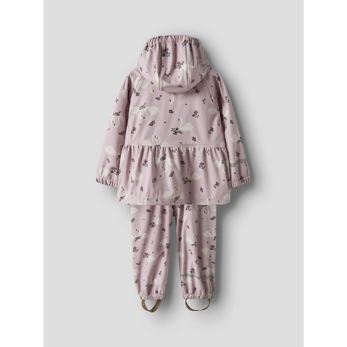 Name It Keepsake Lilac Swan Nmfdry10 Rain Sett Aop Fo
