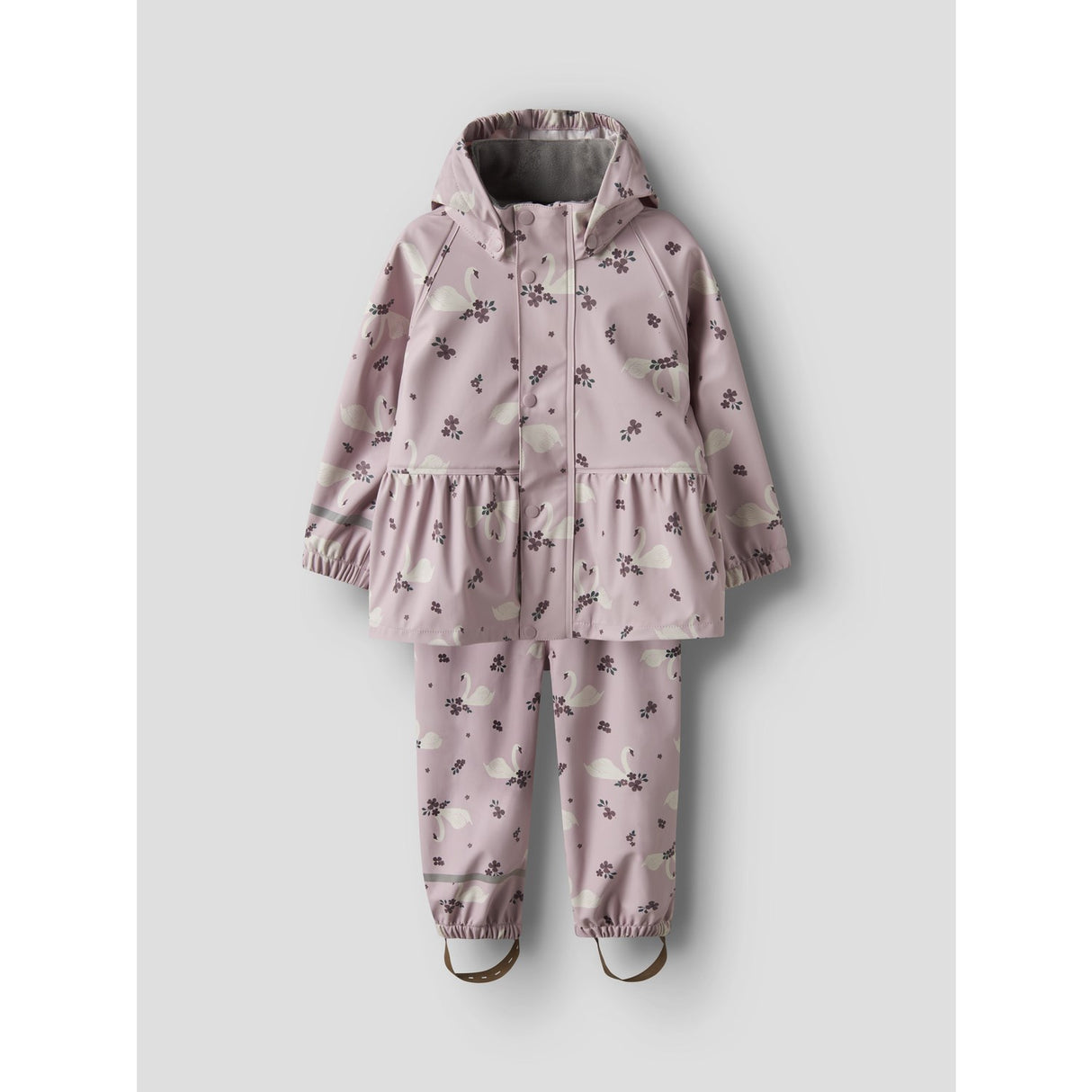 Name It Keepsake Lilac Swan Nmfdry10 Rain Sett Aop Fo