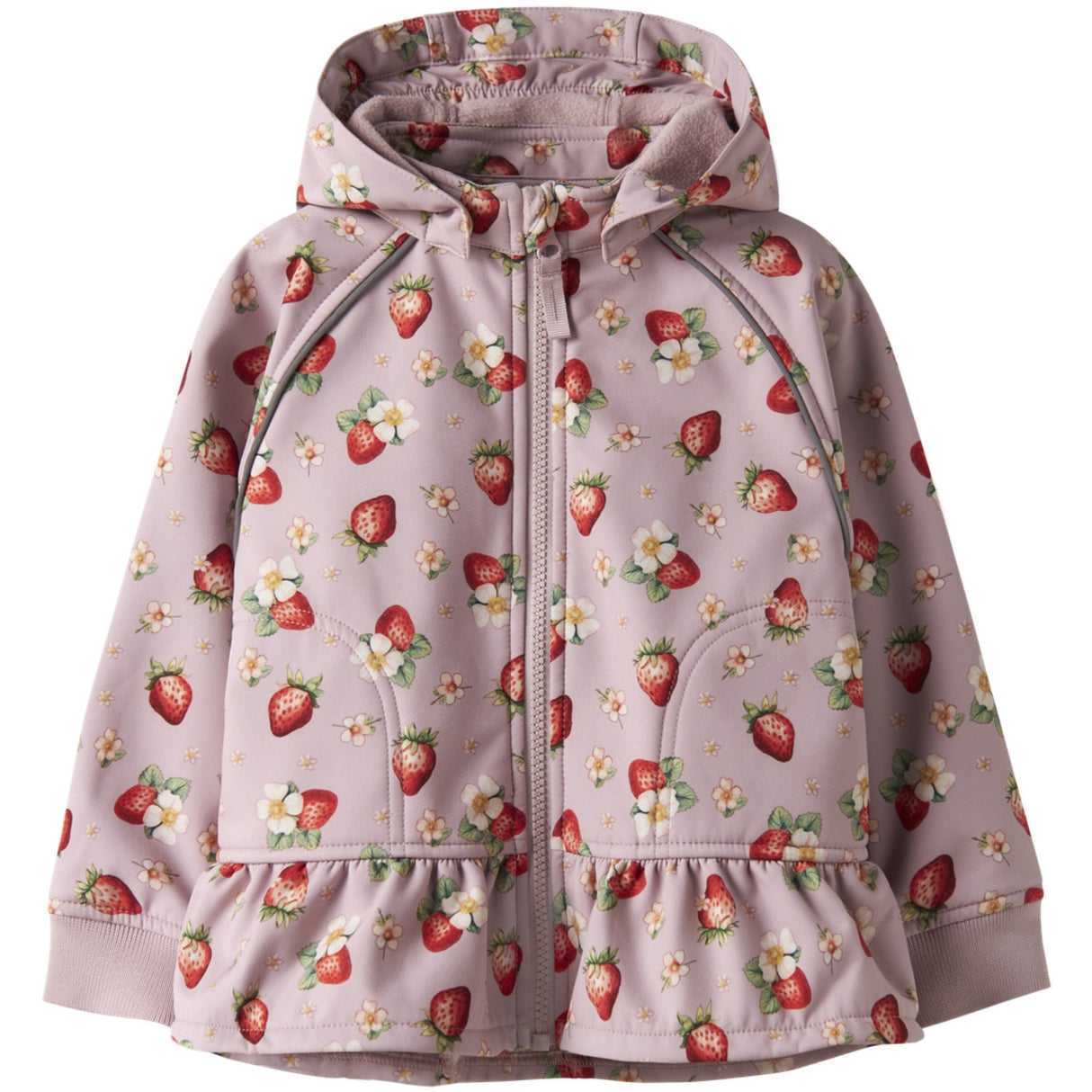Name It Keepsake Lilac Strawberry Nmfalfa08 Softshell Jacka Peblum Fo