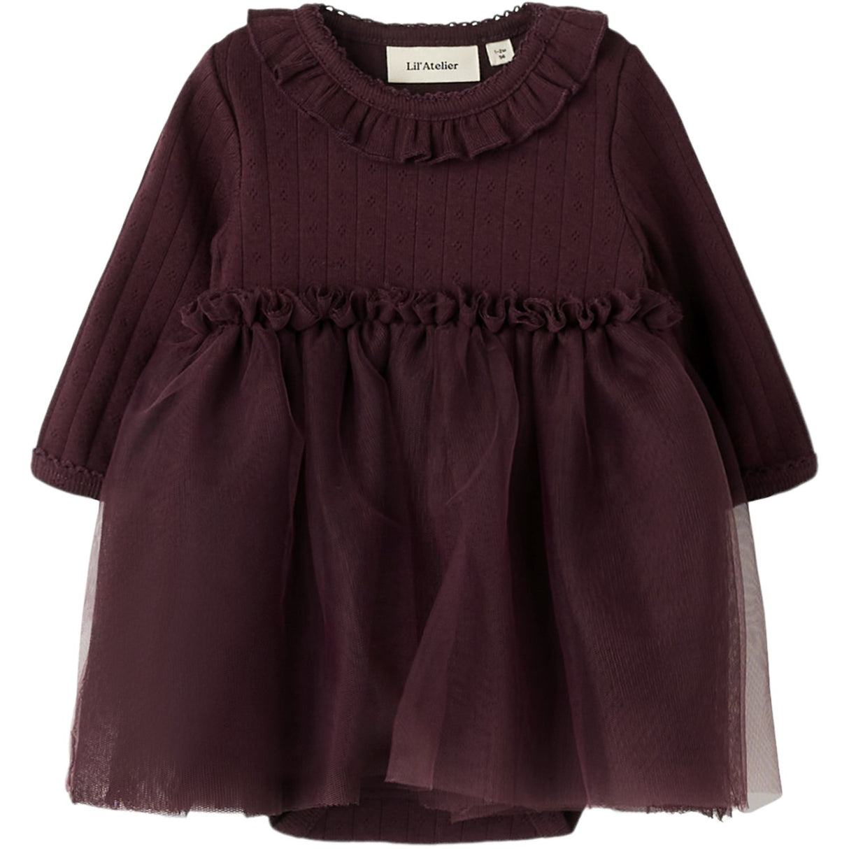 Lil'Atelier Catawba Grape Nbfsolange Ls Tyll Body Klänning Lil