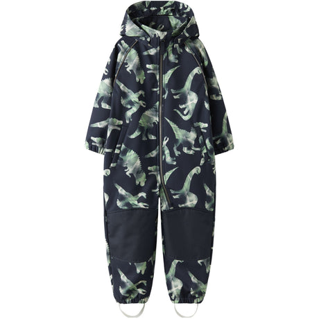 Name It Dark Sapphire Graphic Dino Nmmalfa08 Softshell Dräkt Aop 1Fo Noos
