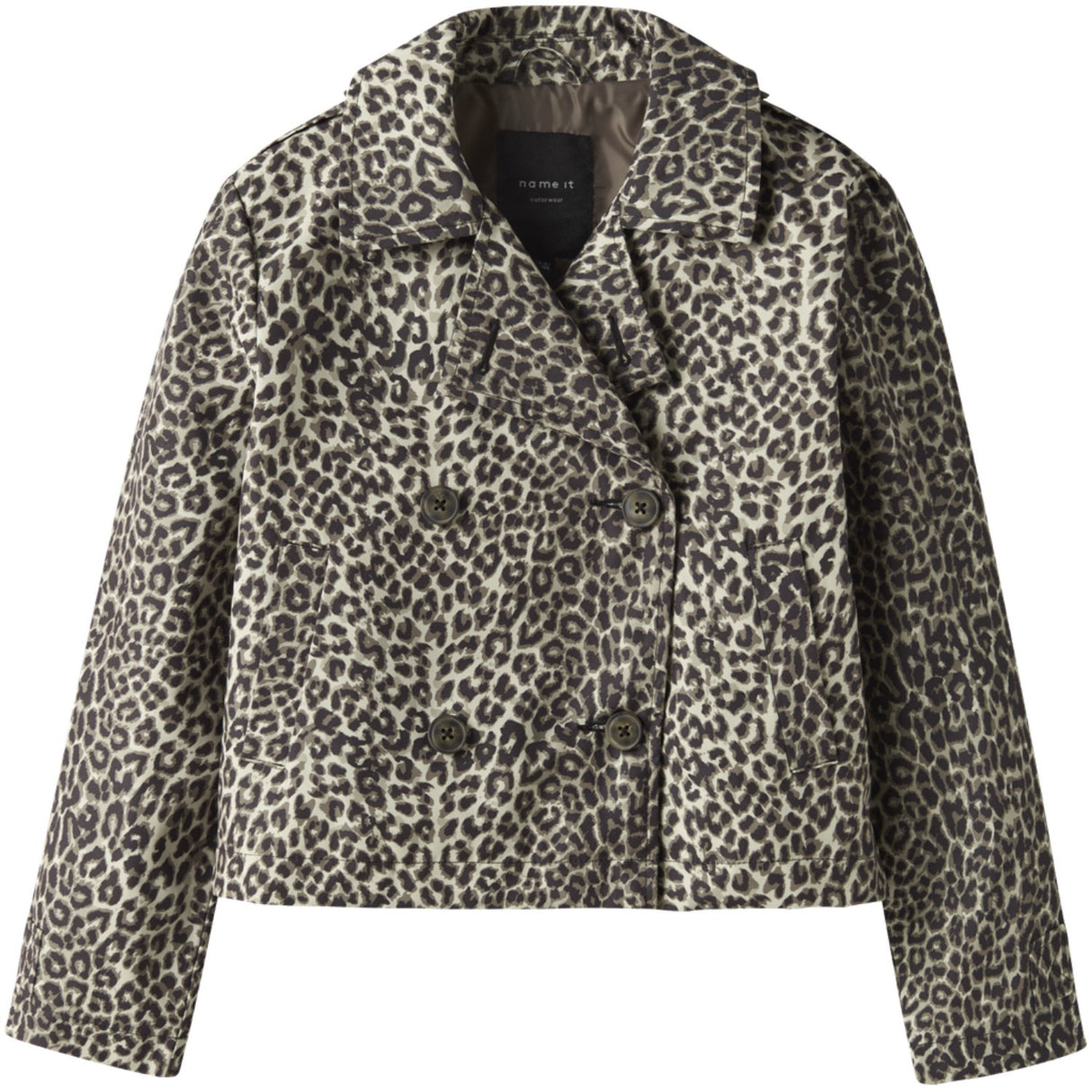 Name It Birch Nkfmadelin Trench Täcka Kort Aop