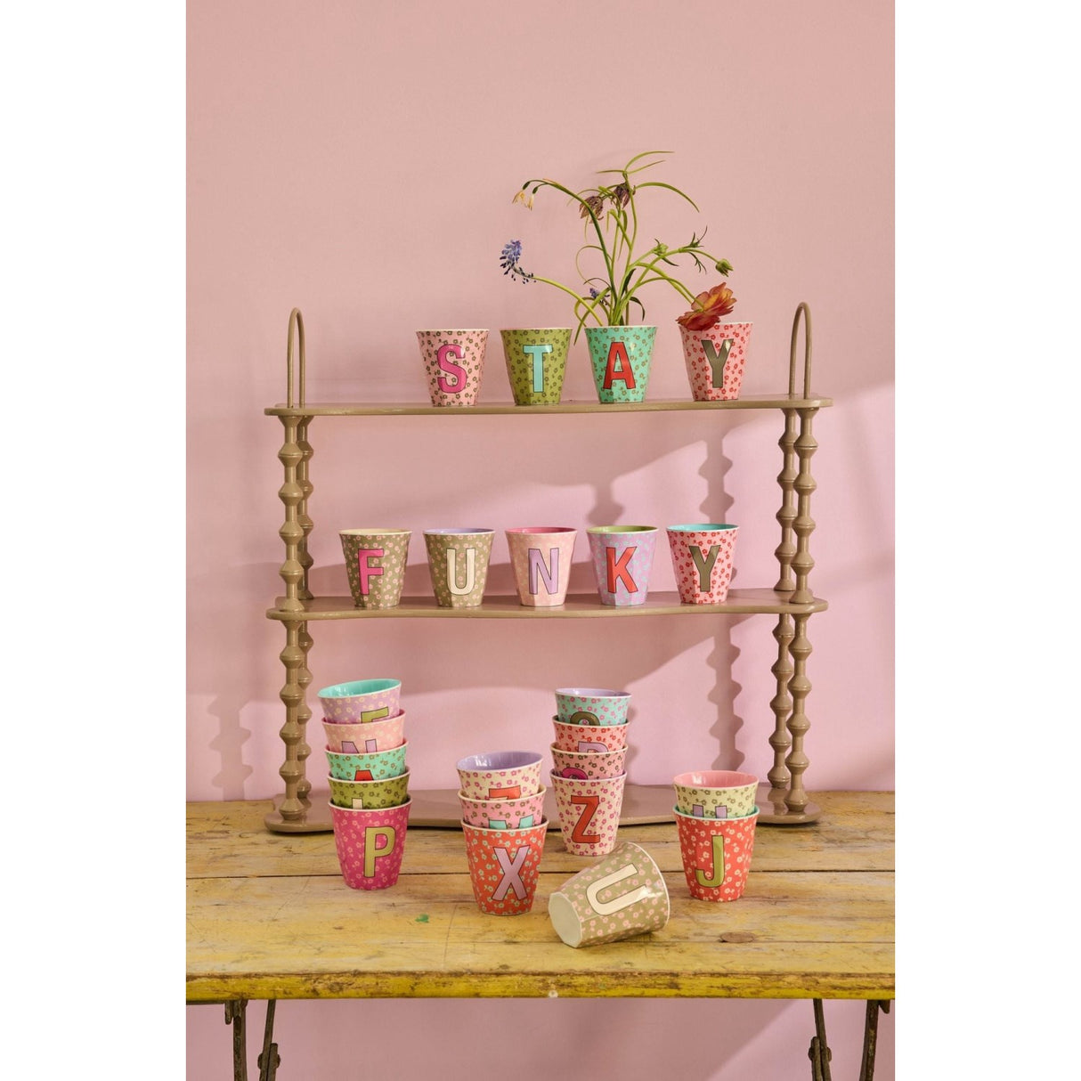 Rice Flowers Medium Melamin Kopp Med The Letter K