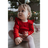 Petit Piao Jet Red/Biking Red Body L/S Frill Modal Heart