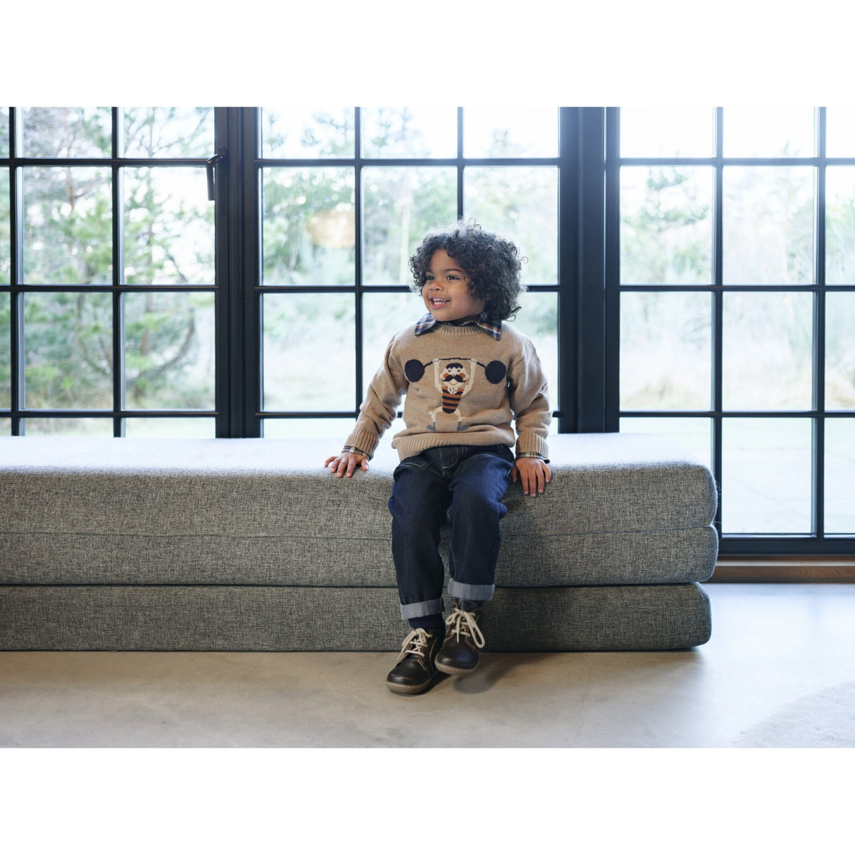 Hust & Claire Biscuit Pelle Stickad Strong Man