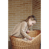 Hust & Claire Biscuit Thilde Ottoman Velour Solid