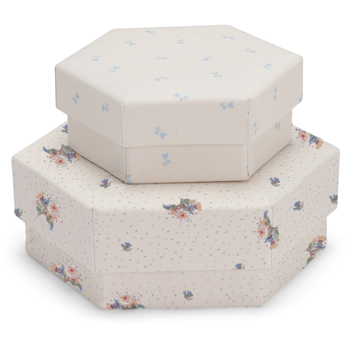 Konges Sløjd Flower Bouquet /Petit Bisou Blue Quiltad Box Sett
