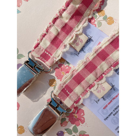 Konges Sløjd Bubblegum Check 2 Pack Napp Rem