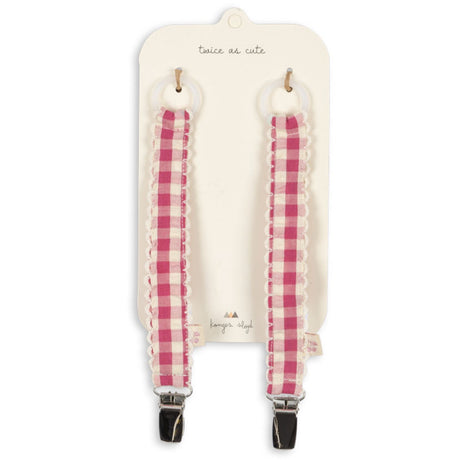 Konges Sløjd Bubblegum Check 2 Pack Napp Rem