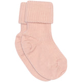 Mp Danmark Rose Dust Ull Rib Baby Strumpor 3-Pack